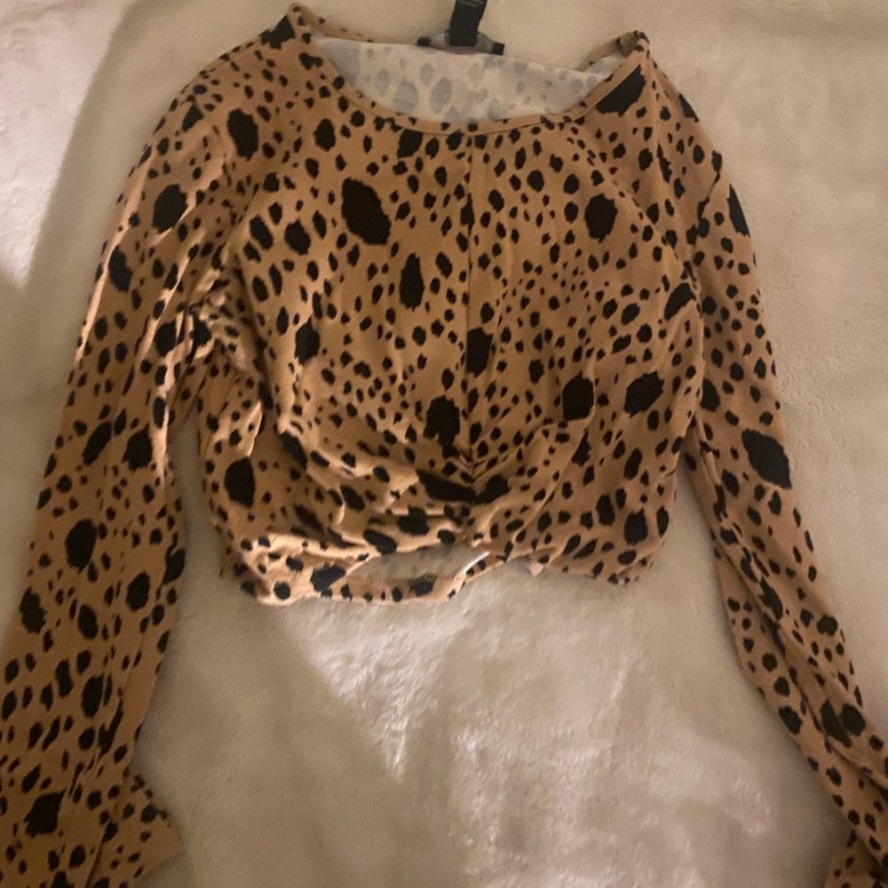 Cheetah print crop top